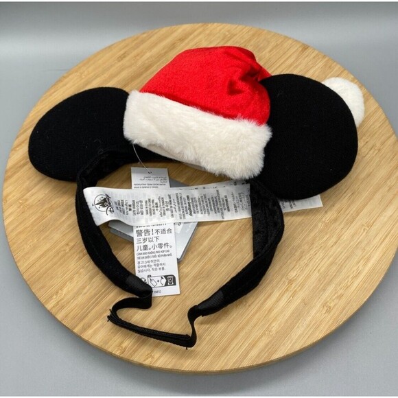 Disney Mickey Mouse Ears Headband Holliday Santa Adaptive Adjustable One Size - Picture 1 of 6
